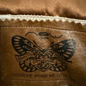 Vintage Look Rich Brown Leather Jacket